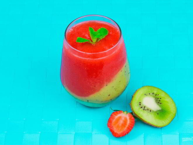 Рецепт ледяного двухслойного смузи