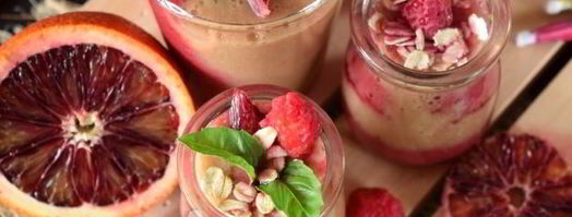 смузи с малиной и красным апельсином. Шаг 15