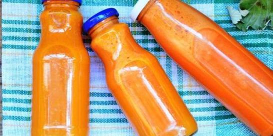 Сок из тыквы, яблок и моркови