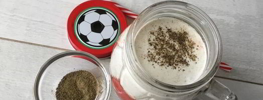 томатный сок с зеленой гречкой, сельдереем и сметаной. Шаг 14