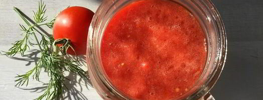 томатный сок с зеленой гречкой, сельдереем и сметаной. Шаг 10