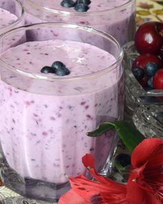 Творожно-черничный коктейль
