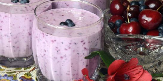 Творожно-черничный коктейль