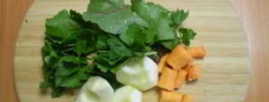 зеленый коктейль с морковью. Шаг 3