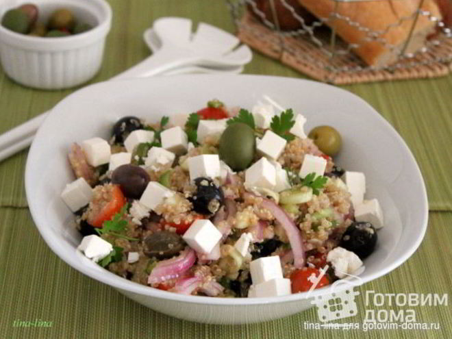 Рецепт греческого салата хориатики с киноа