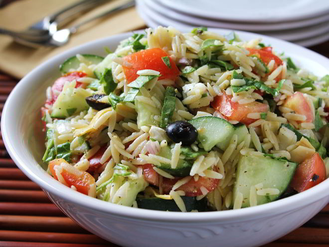 Рецепт греческого салата орзо