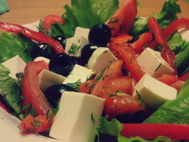 Рецепт греческого салата с сыром фетакса