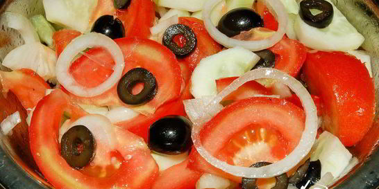 Постный греческий салат