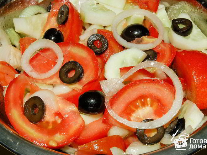 Рецепт постного греческого салата
