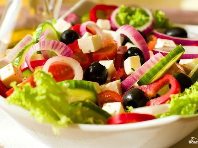 Рецепт салата греческого с бальзамическим уксусом