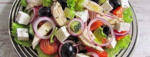 салат греческий с курицей. Шаг 11