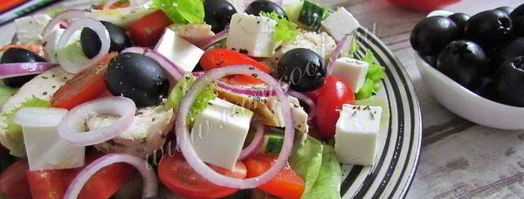 салат греческий с курицей. Шаг 12