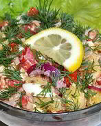 Картофельный салат с анчоусами