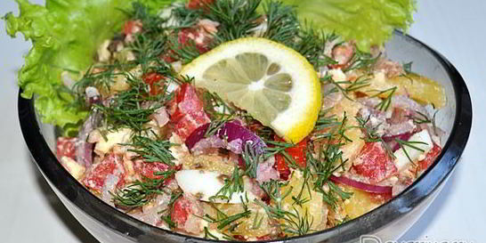 Картофельный салат с анчоусами