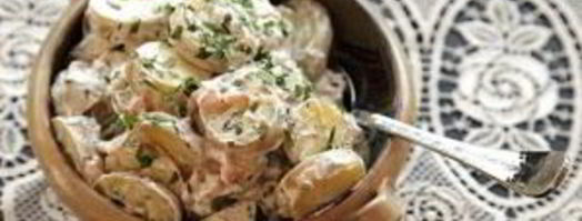 картофельный салат с копченой рыбой. Шаг 7