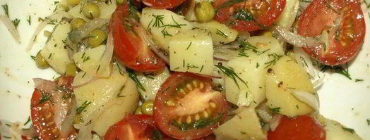 картофельный салат с помидорами и укропом. Шаг 9