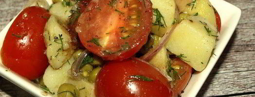 картофельный салат с помидорами и укропом. Шаг 11