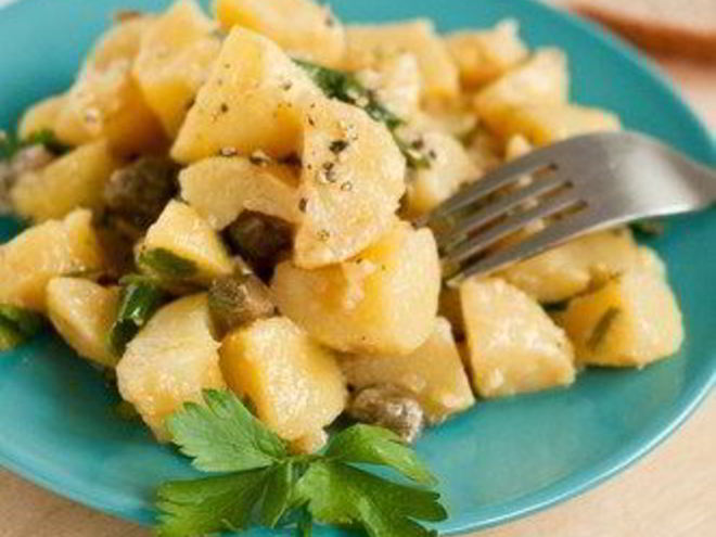 Рецепт салата из молодого картофеля с гуакамоле