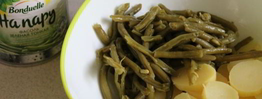 салат из молодого картофеля со стручковой фасолью. Шаг 3