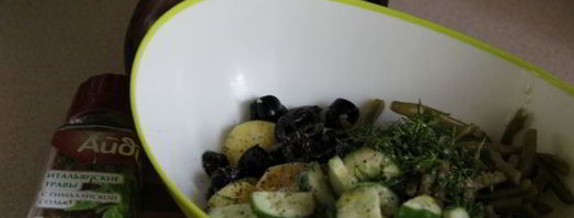 салат из молодого картофеля со стручковой фасолью. Шаг 5