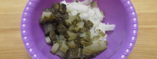 салат с картофелем и соленьями. Шаг 4