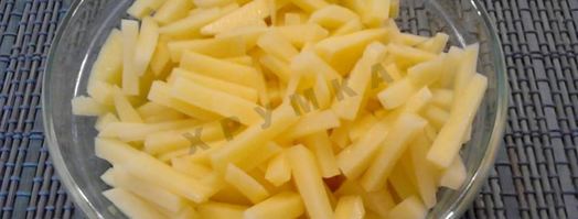 салат с картошкой фри и курицей. Шаг 4