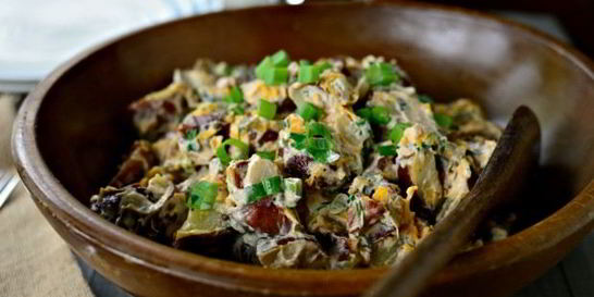 Салат с запеченным картофелем