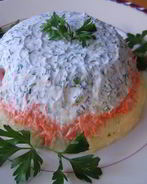 Слоеный картофельный салат