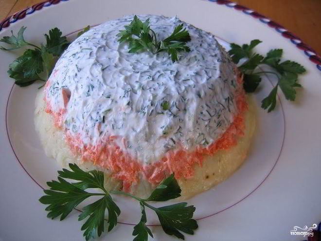 Рецепт слоеного картофельного салата