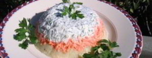 слоеный картофельный салат. Шаг 6