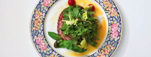 теплый салат с картофелем и осьминогом. Шаг 9