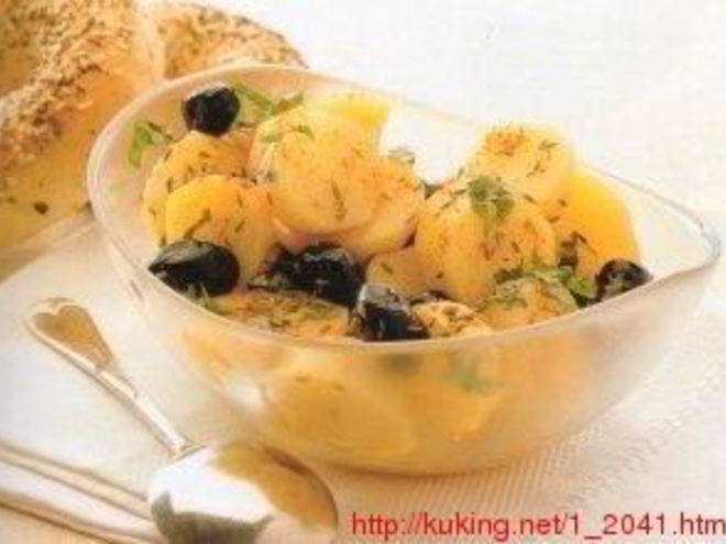 Рецепт тунисского картофельного салата с оливками