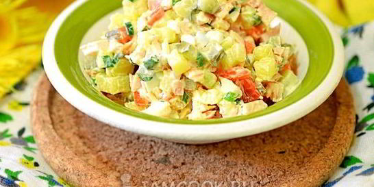 Оливье копченый