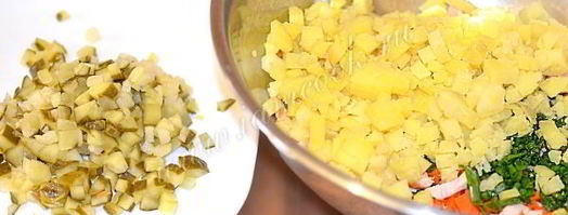 оливье копченый. Шаг 9