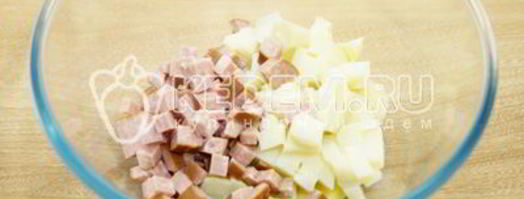 оливье на хэллоуин. Шаг 4