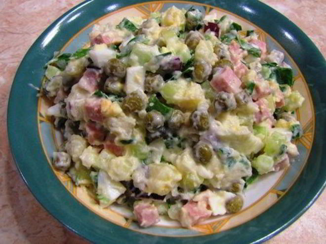 Рецепт оливье, просто оливье