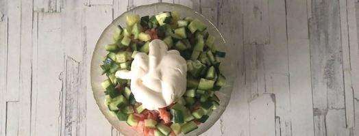 оливье с креветками. Шаг 7