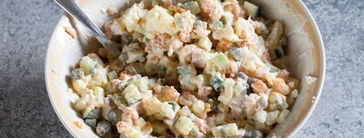 оливье с раковыми шейками. Шаг 10