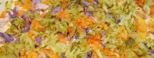 оливье с рыбой в рулете. Шаг 6