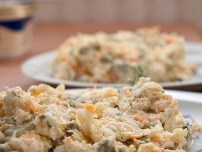 Рецепт оливье с утиной грудкой