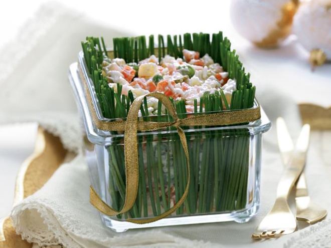 Рецепт оливье с вареной колбасой