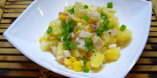 Постный салат Оливье