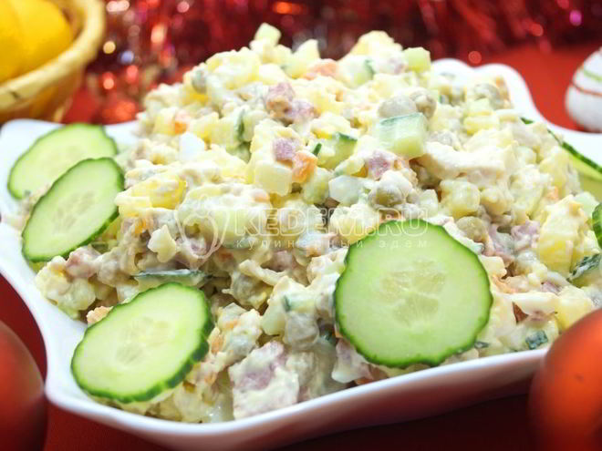 Рецепт салата новогоднего оливье