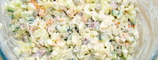 салат новогодний оливье. Шаг 6