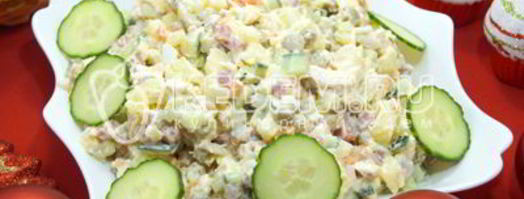 салат новогодний оливье. Шаг 7