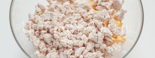 салат оливье без майонеза и картофеля. Шаг 3