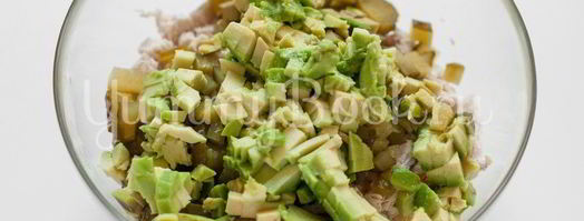 салат оливье без майонеза и картофеля. Шаг 5