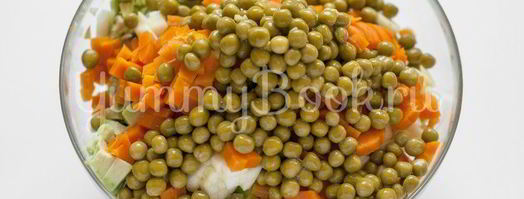 салат оливье без майонеза и картофеля. Шаг 8