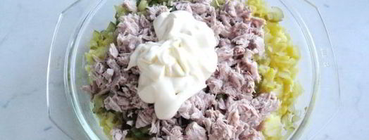 салат оливье с индейкой. Шаг 9