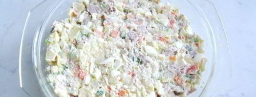 салат оливье с индейкой. Шаг 10